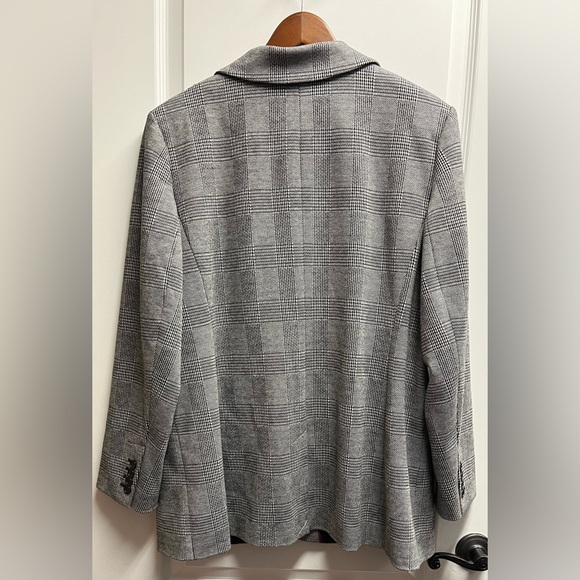 Loft Plus NWT Size 16 Black and White Plaid Blazer - Picture 5 of 5